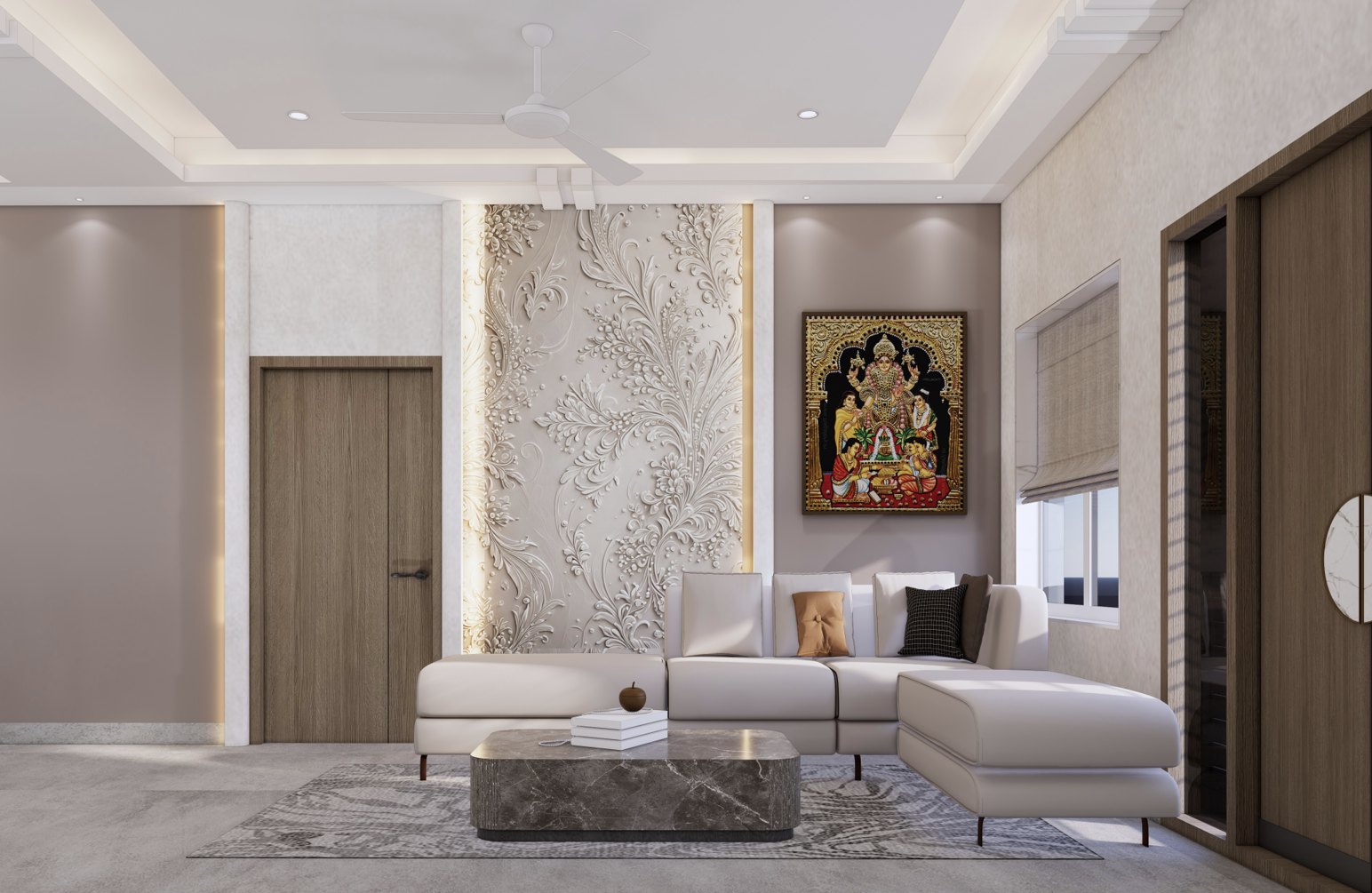 Pune residence — living area